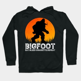 Bigfoot Eat Sleep Cigarette Repeat Hoodie